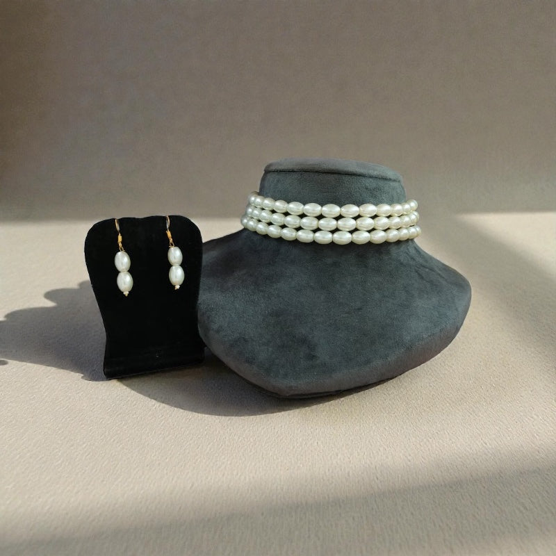 Aira Layered Pearl Choker Set