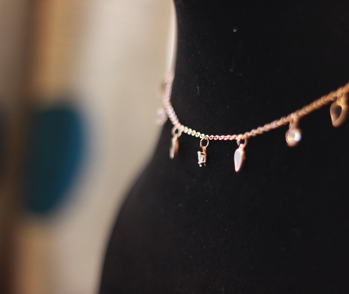 Midnight Dainty Charm Necklace Set