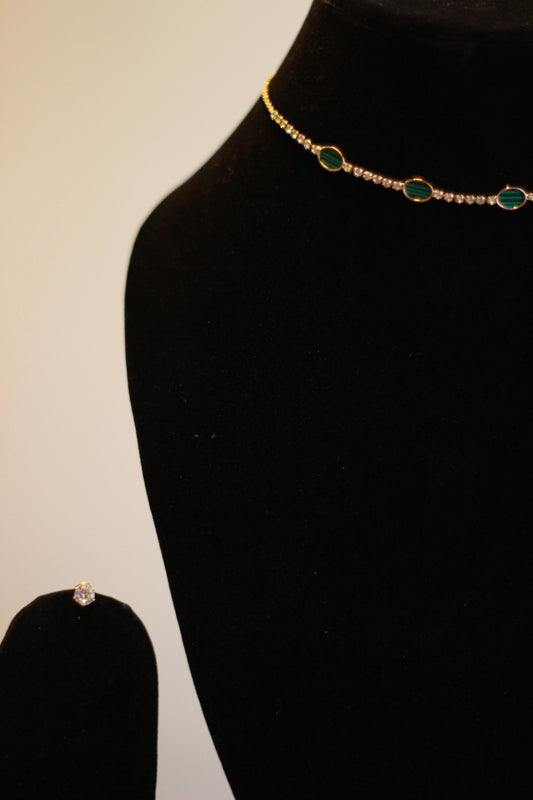 Emerald Whisper Choker Set