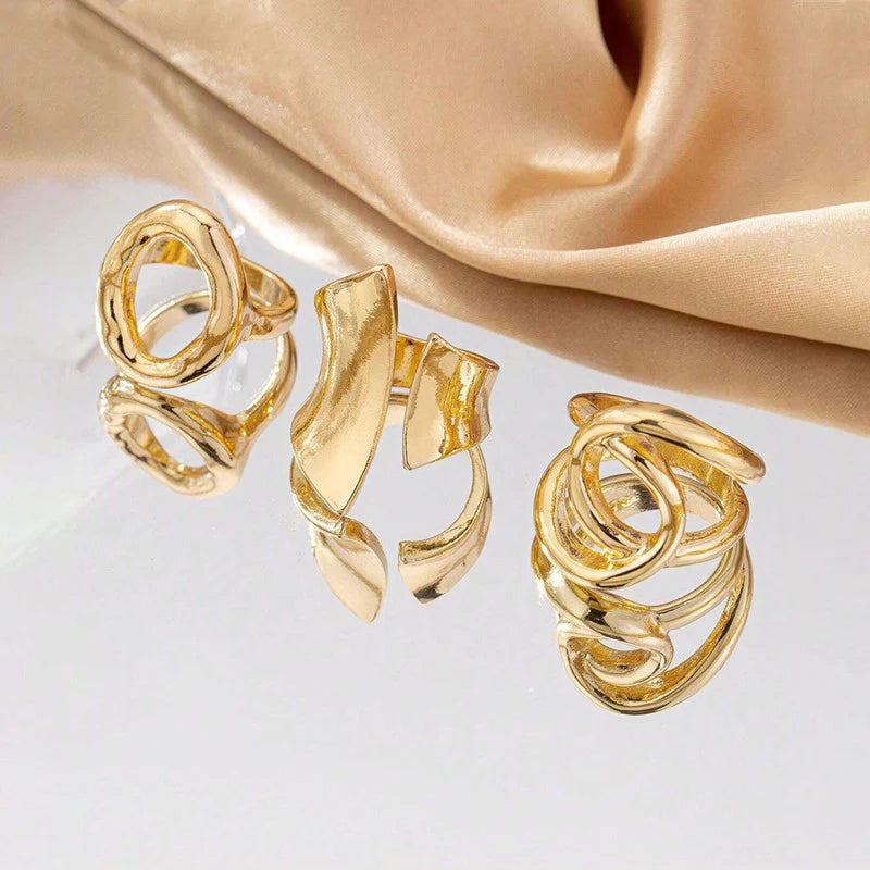 Golden Glimmer – 3 Ring Stack Set