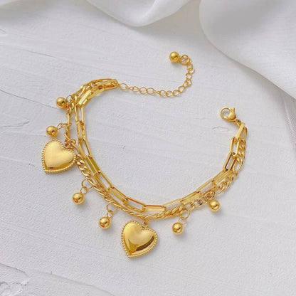 Twisted Heart Anti-Tarnish Bracelet