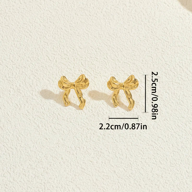 Golden Bow Studs