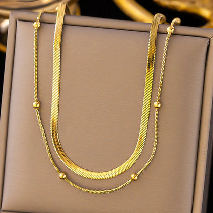 Sleek Dual Anti-Tarnish Chain Necklace