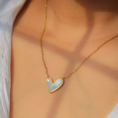 Moonlit Heart Anti-Tarnish Necklace