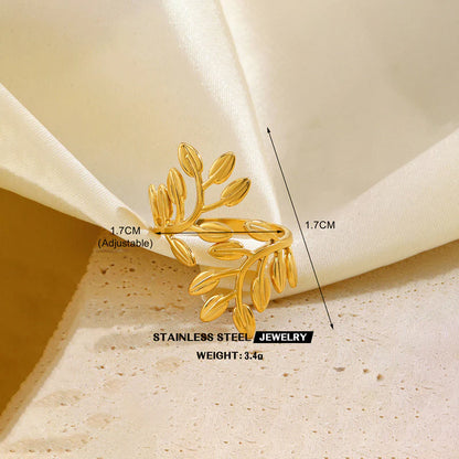 Leafy Trail Anti-Tarnish Ring