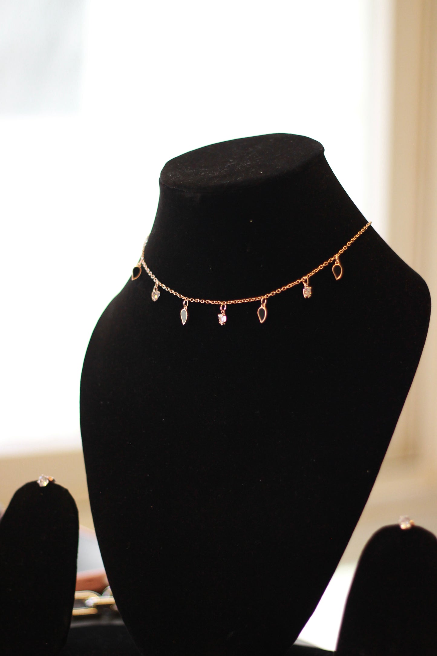 Midnight Dainty Charm Necklace Set