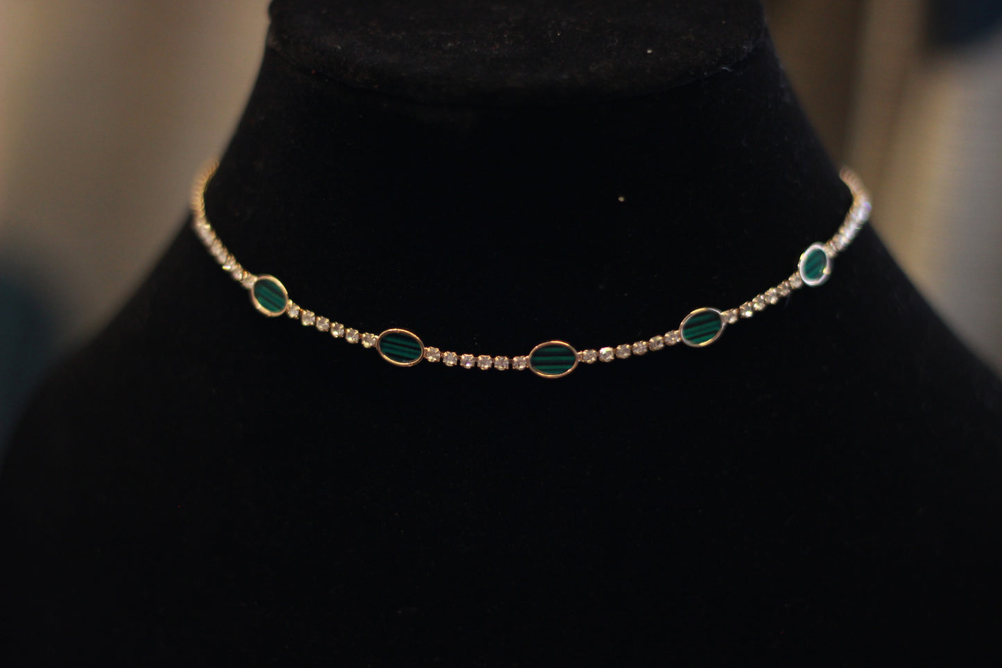 Emerald Whisper Choker Set
