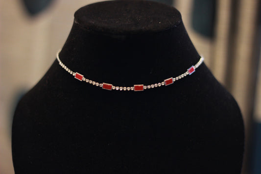 Rubaab Ruby Line Choker Set