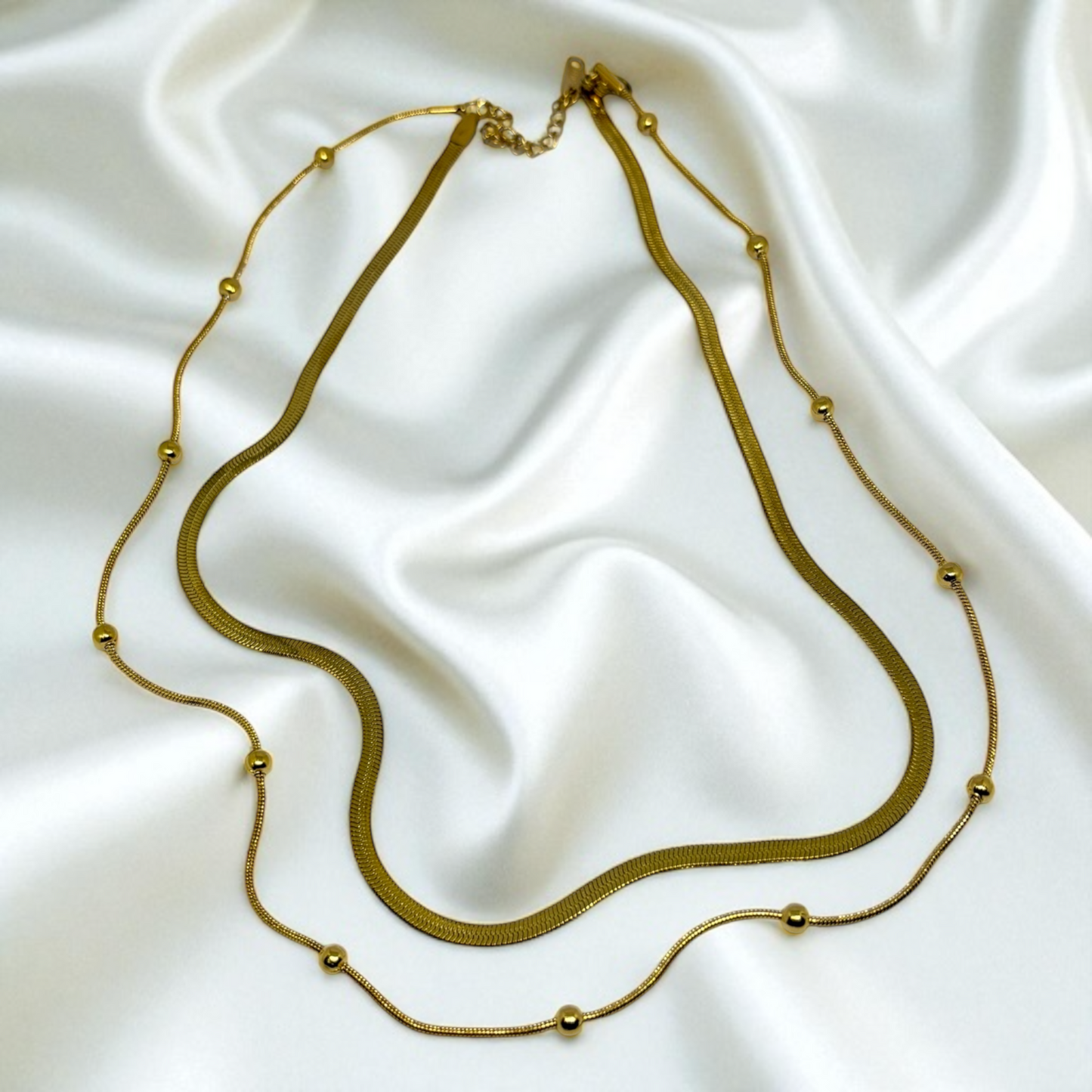 Sleek Dual Anti-Tarnish Chain Necklace