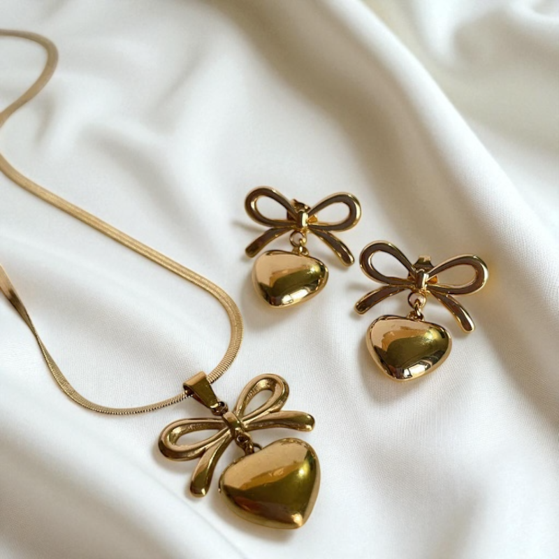 Bow & Love Anti-Tarnish Set