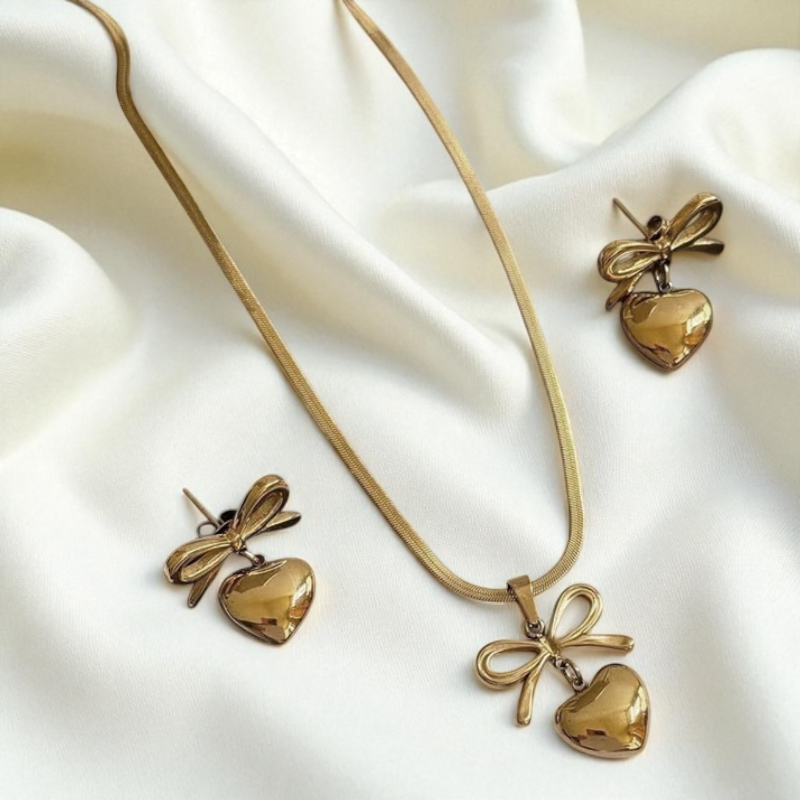 Bow & Love Anti-Tarnish Set