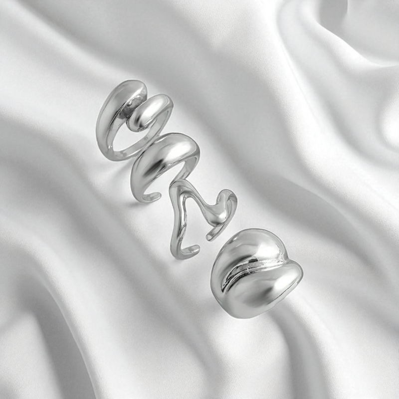 Silver Muse – 4 Ring Stack Set