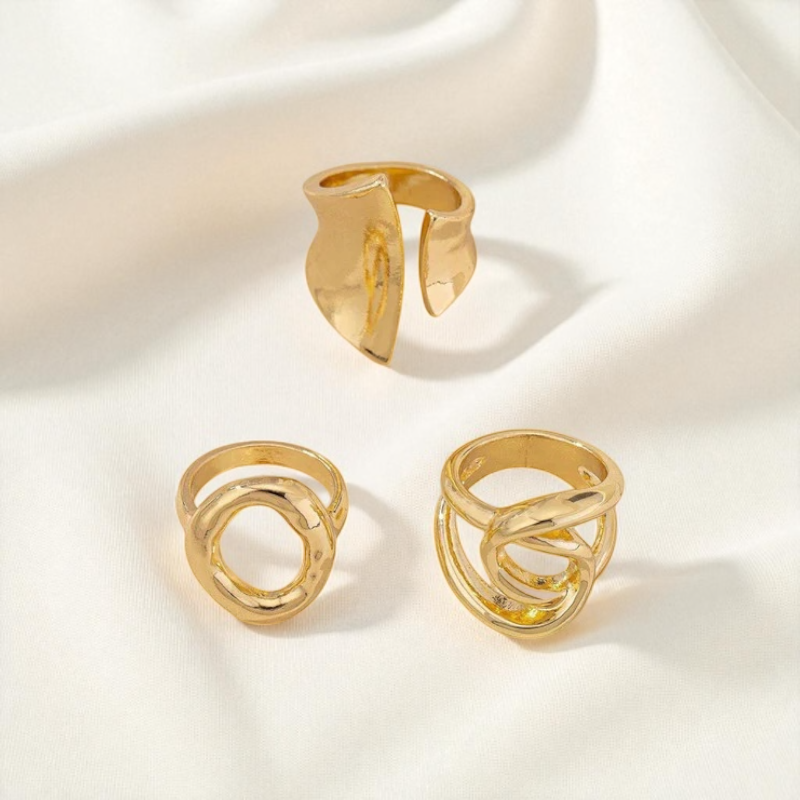 Golden Glimmer – 3 Ring Stack Set