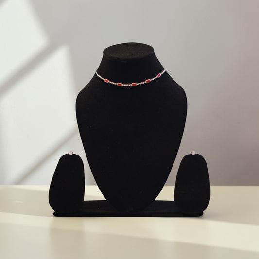 Rubaab Ruby Line Choker Set