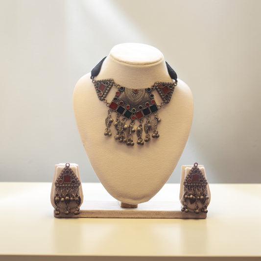 Noor Afsana Oxidised Choker Set