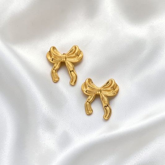 Golden Bow Studs